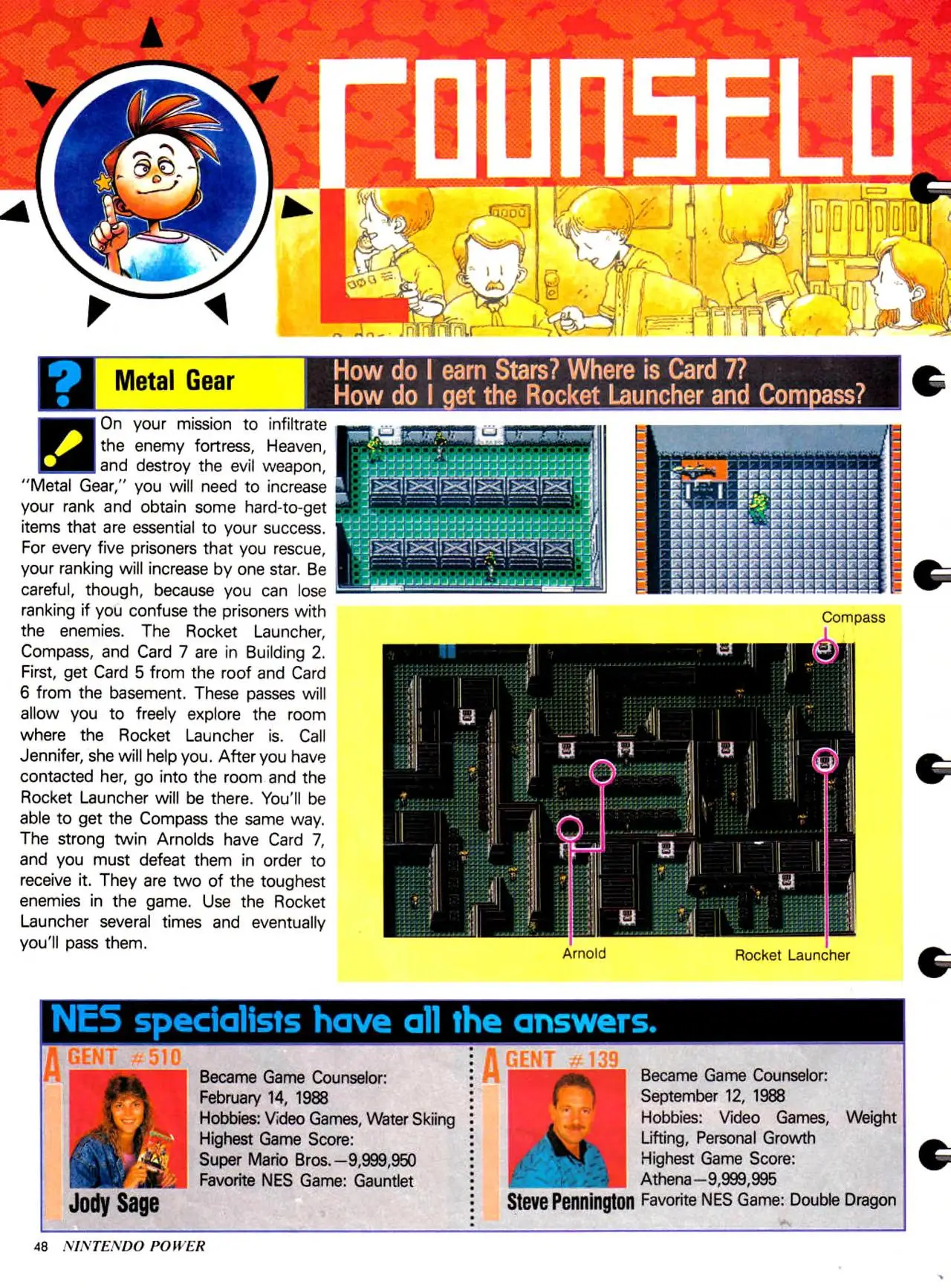 Counselor's Corner from Nintendo Power issue 3, page 48