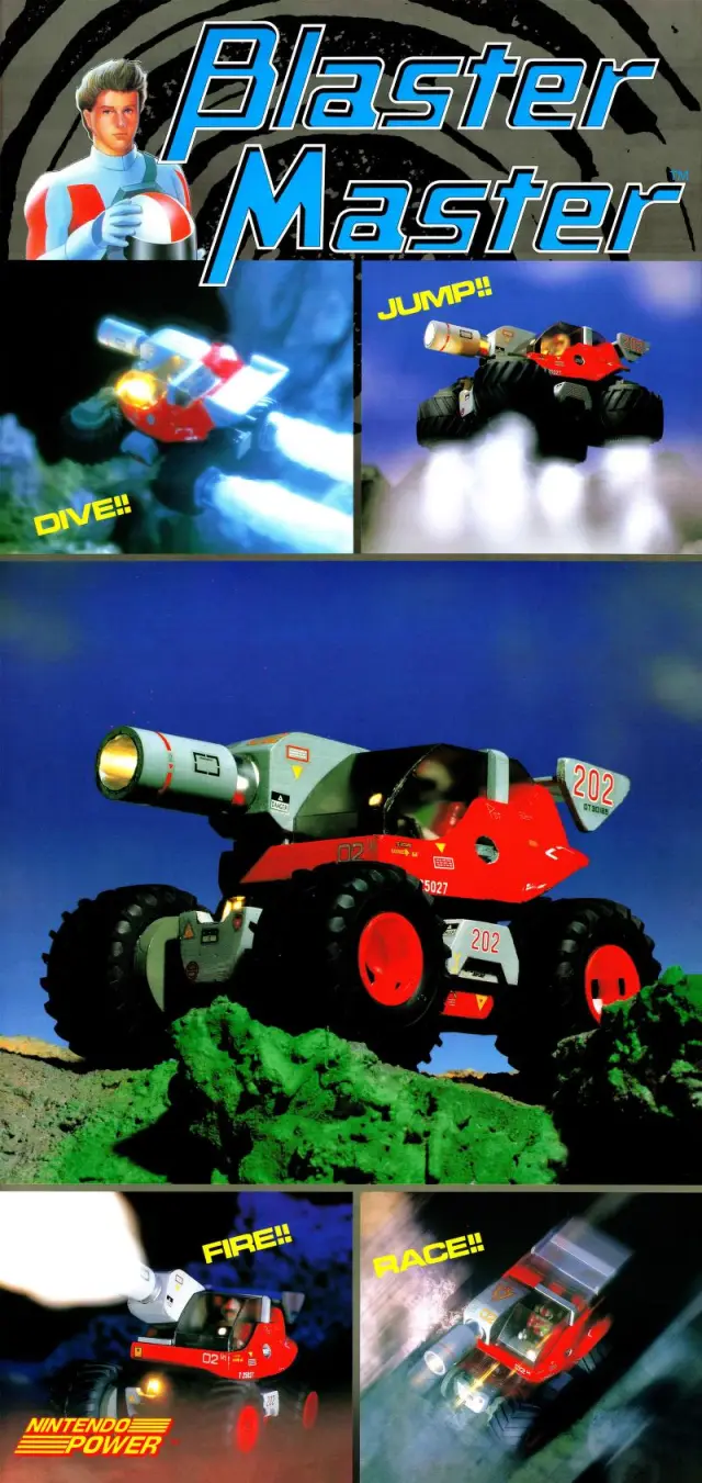 Pull-out poster from Nintendo Power issue 3 — Blaster Master