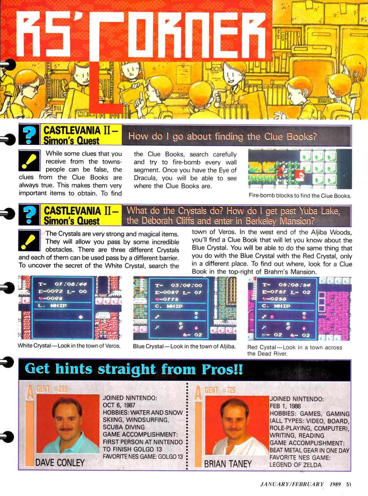 Counselor's Corner from Nintendo Power issue 4, page 51
