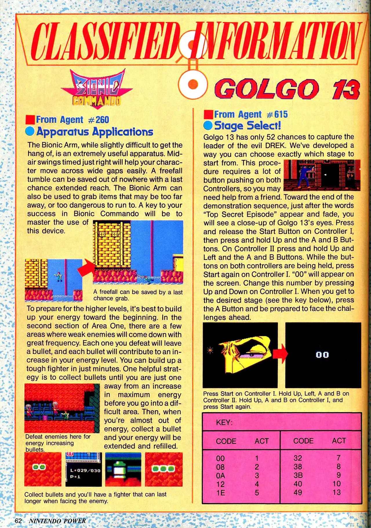 Counselor's Corner from Nintendo Power issue 5, page 62