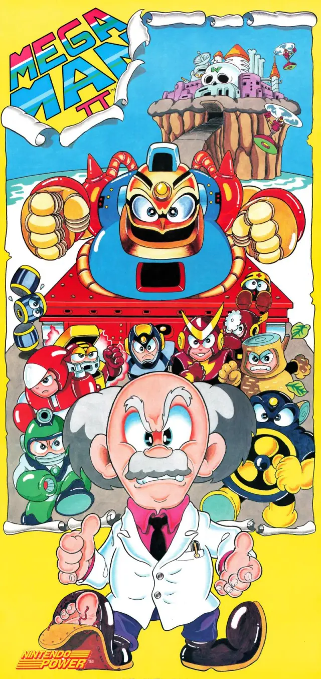 Pull-out poster from Nintendo Power issue 6 — Mega Man 2