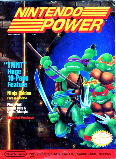 Nintendo Power issue 6 cover — Teenage Mutant Ninja Turtles