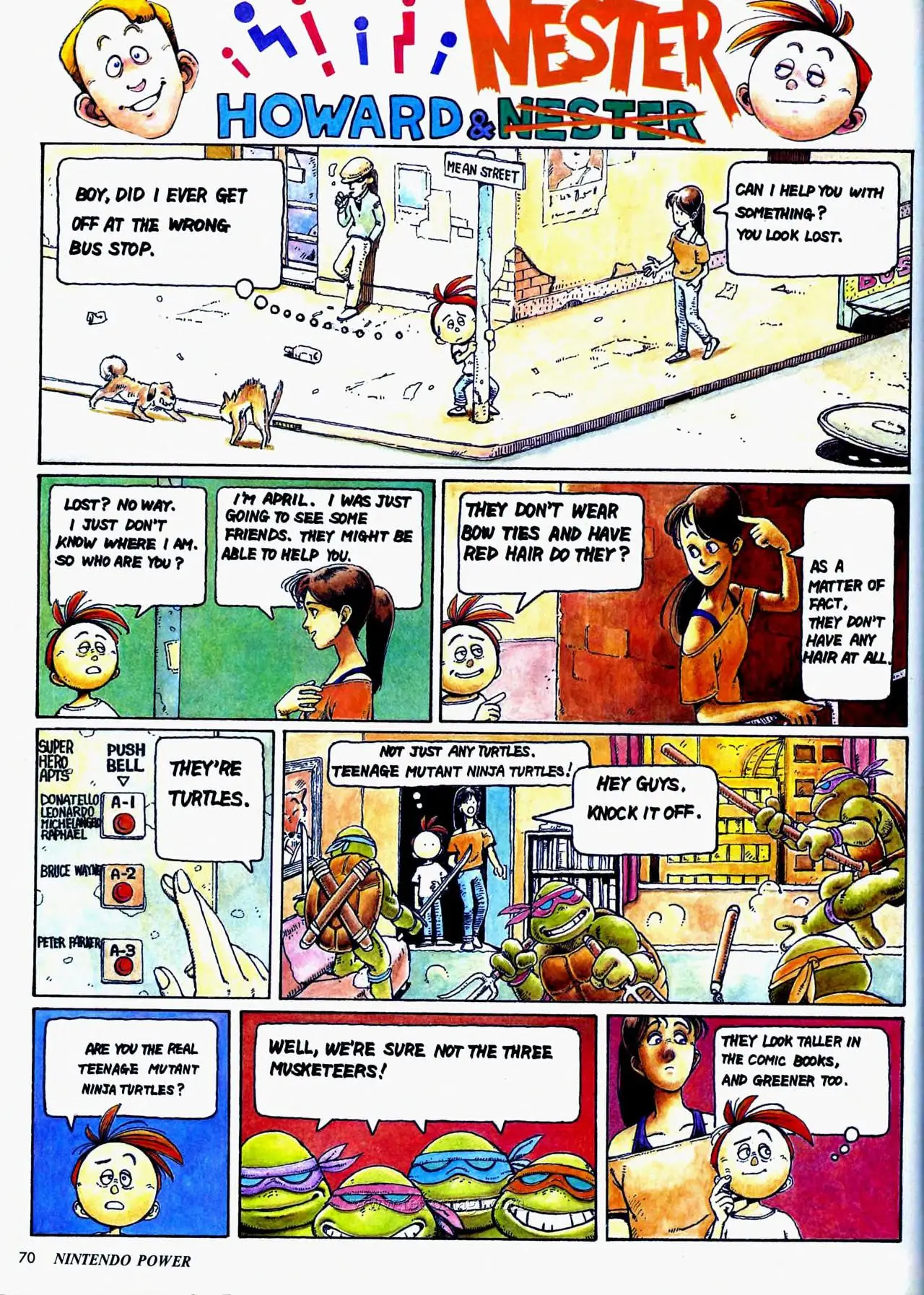Howard & Nester from Nintendo Power issue 7, page 70