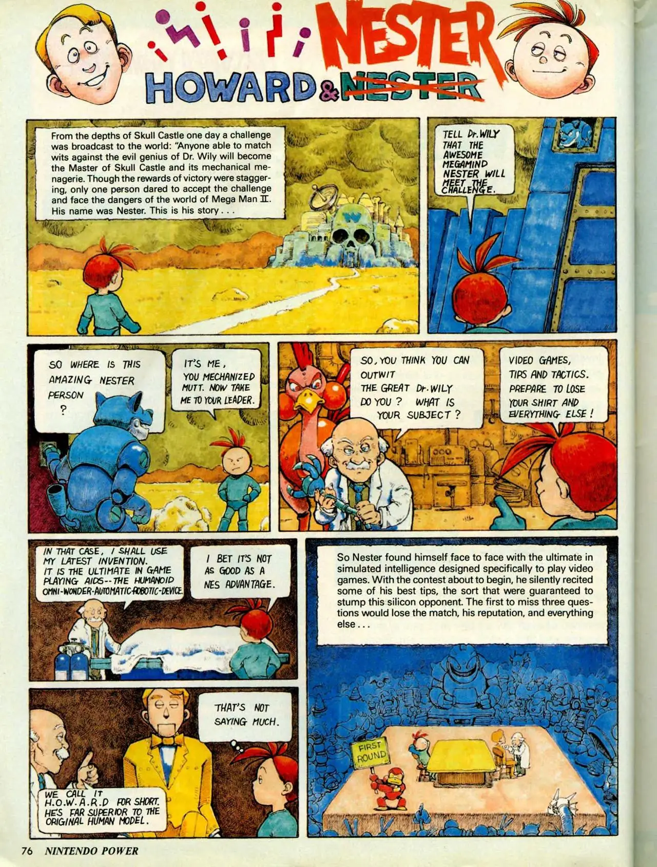 Howard & Nester from Nintendo Power issue 8, part 1
