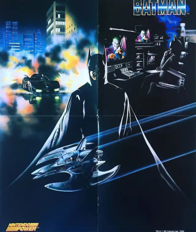 Pull-out poster from Nintendo Power issue 8 — Batman