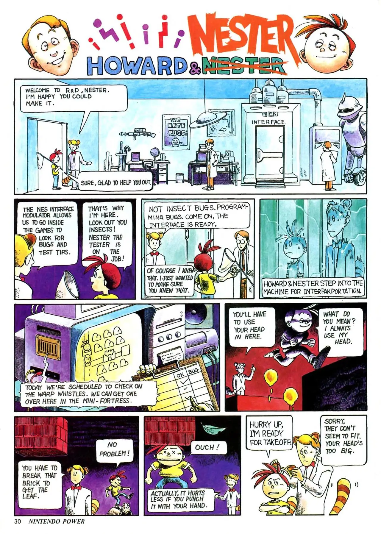 Howard & Nester from Nintendo Power issue 12, part 1