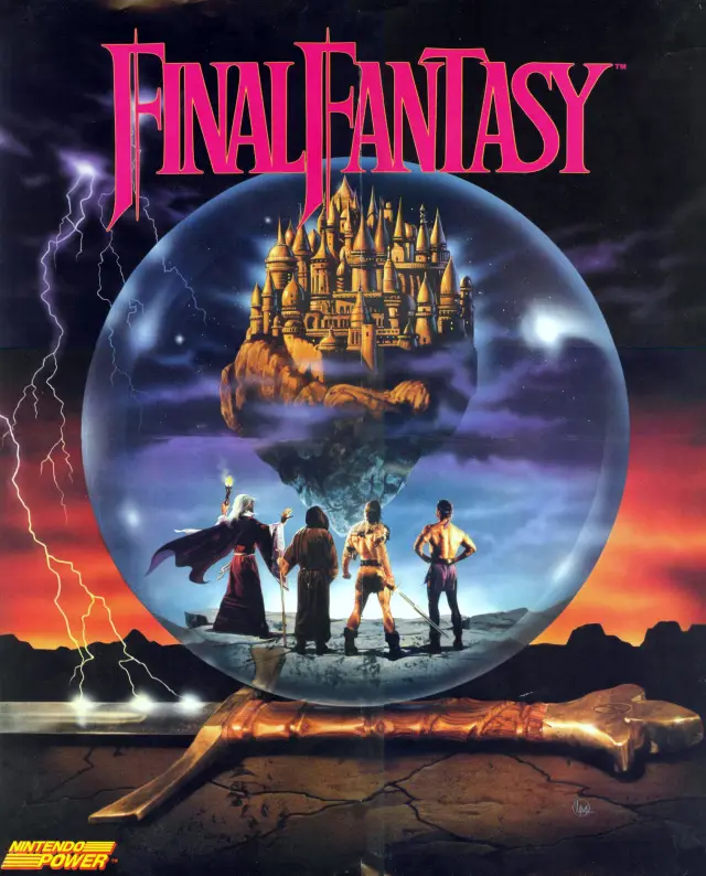 Pull-out poster from Nintendo Power issue 12 — Final Fantasy