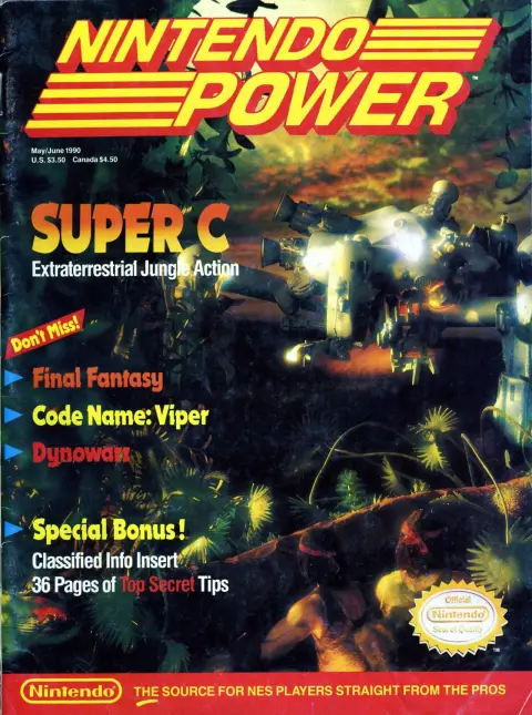 Nintendo Power issue 12 cover — Super C
