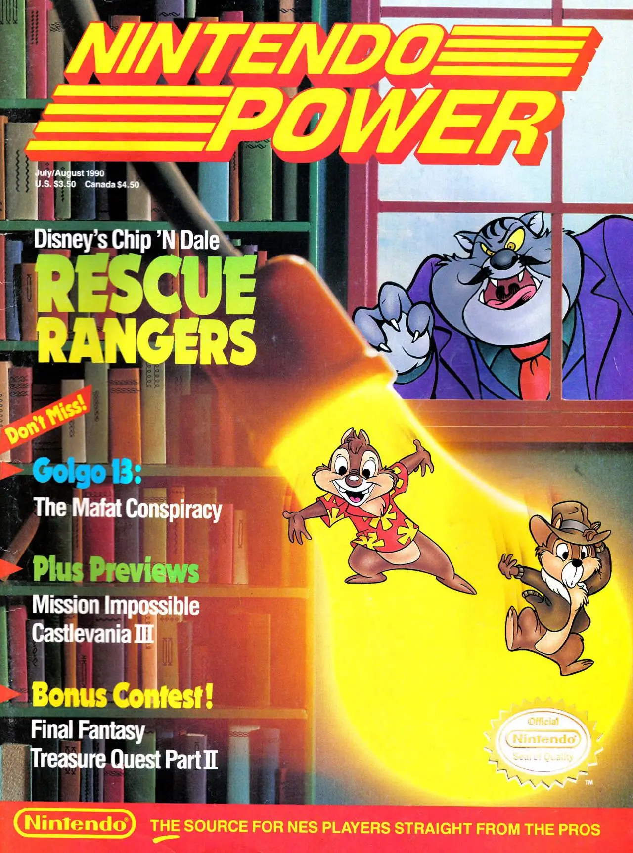 Nintendo Power issue 14 cover — Chip 'n Dale Rescue Rangers