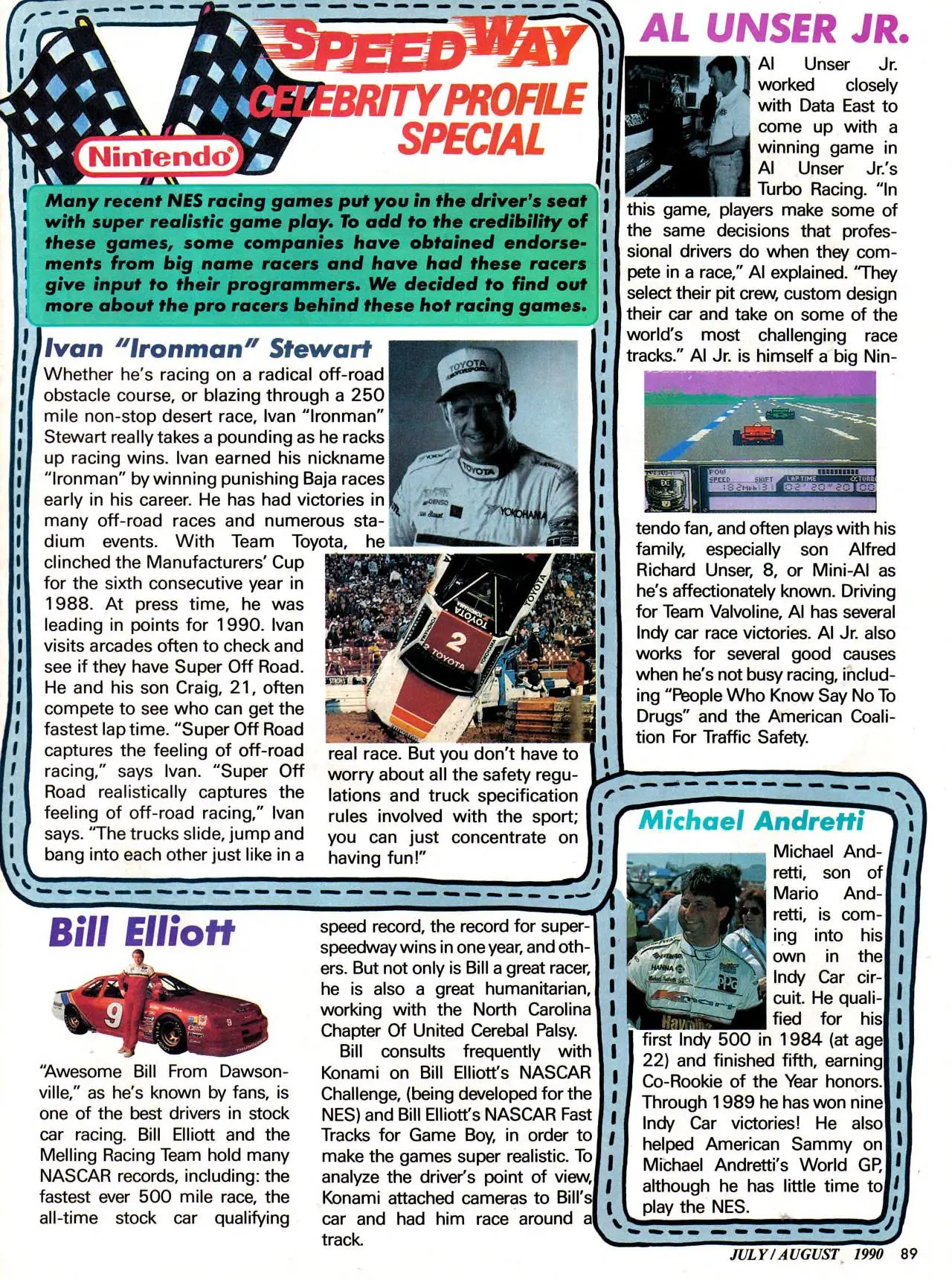 Nintendo Power issue 14 profile of Ivan "Ironman" Stewart