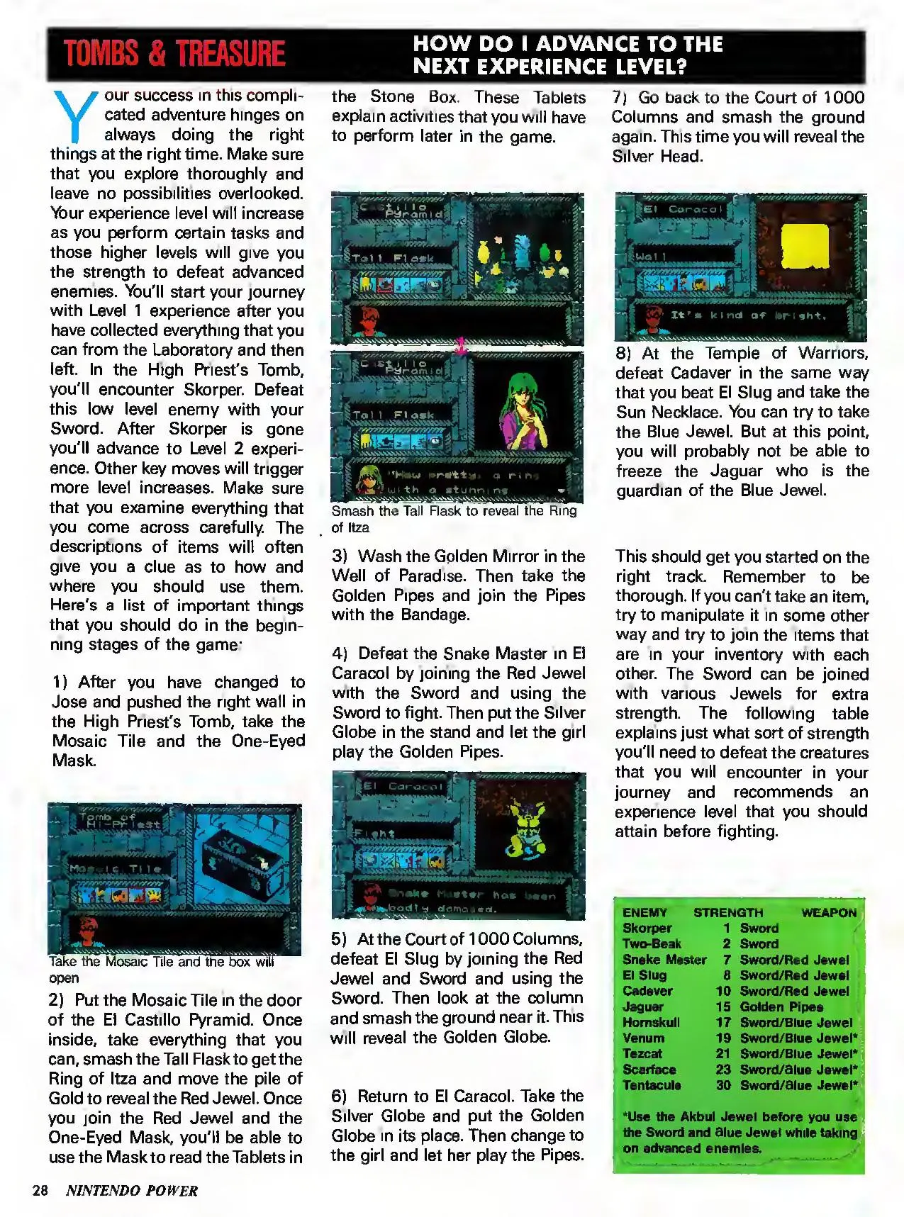 Counselor's Corner from Nintendo Power issue 18, page 28