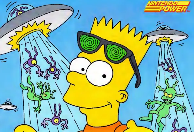 Pull-out poster from Nintendo Power issue 20 — The Simpsons: Bart vs. the Space Mutants