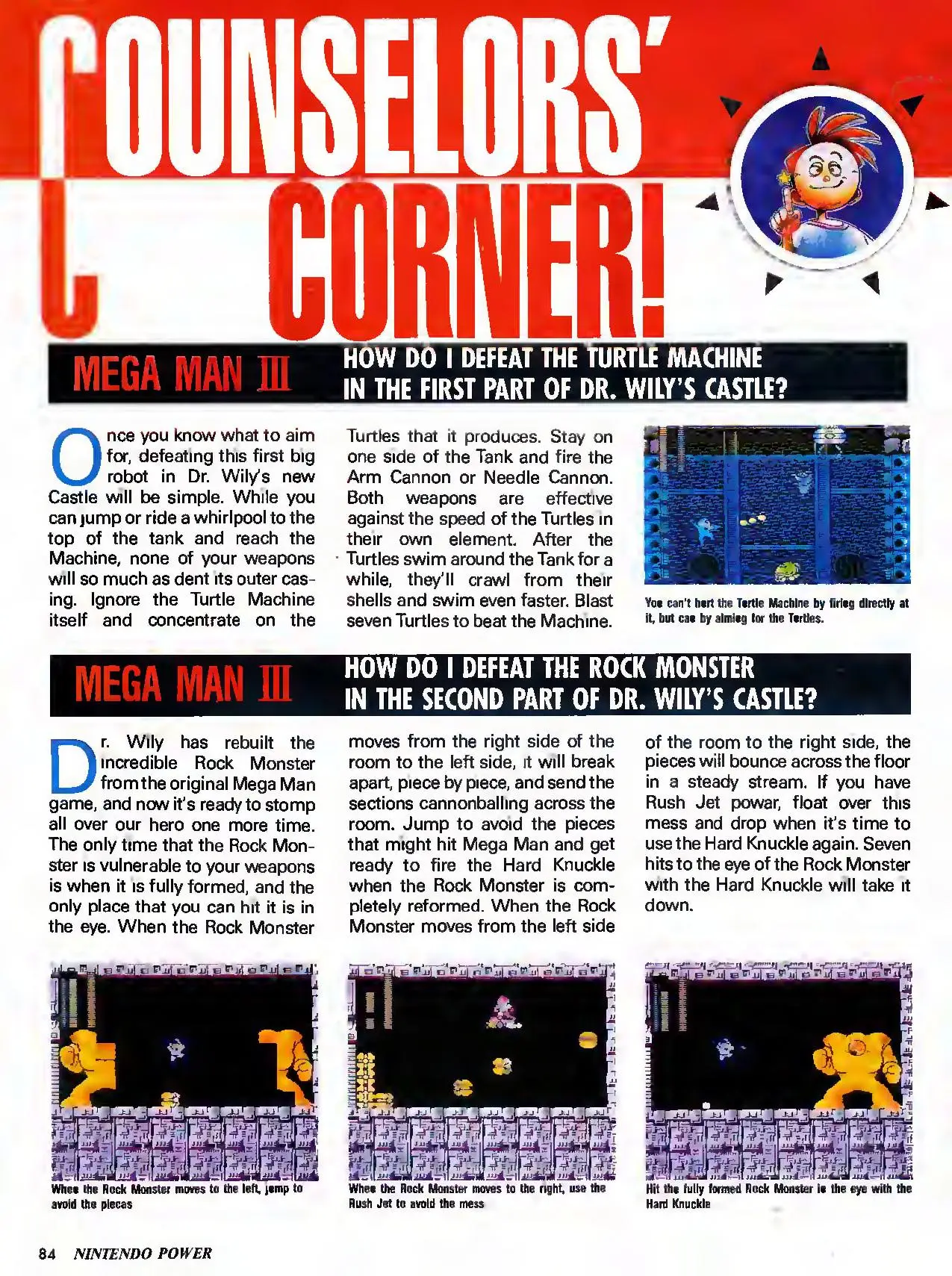 Counselor's Corner from Nintendo Power issue 22, page 84