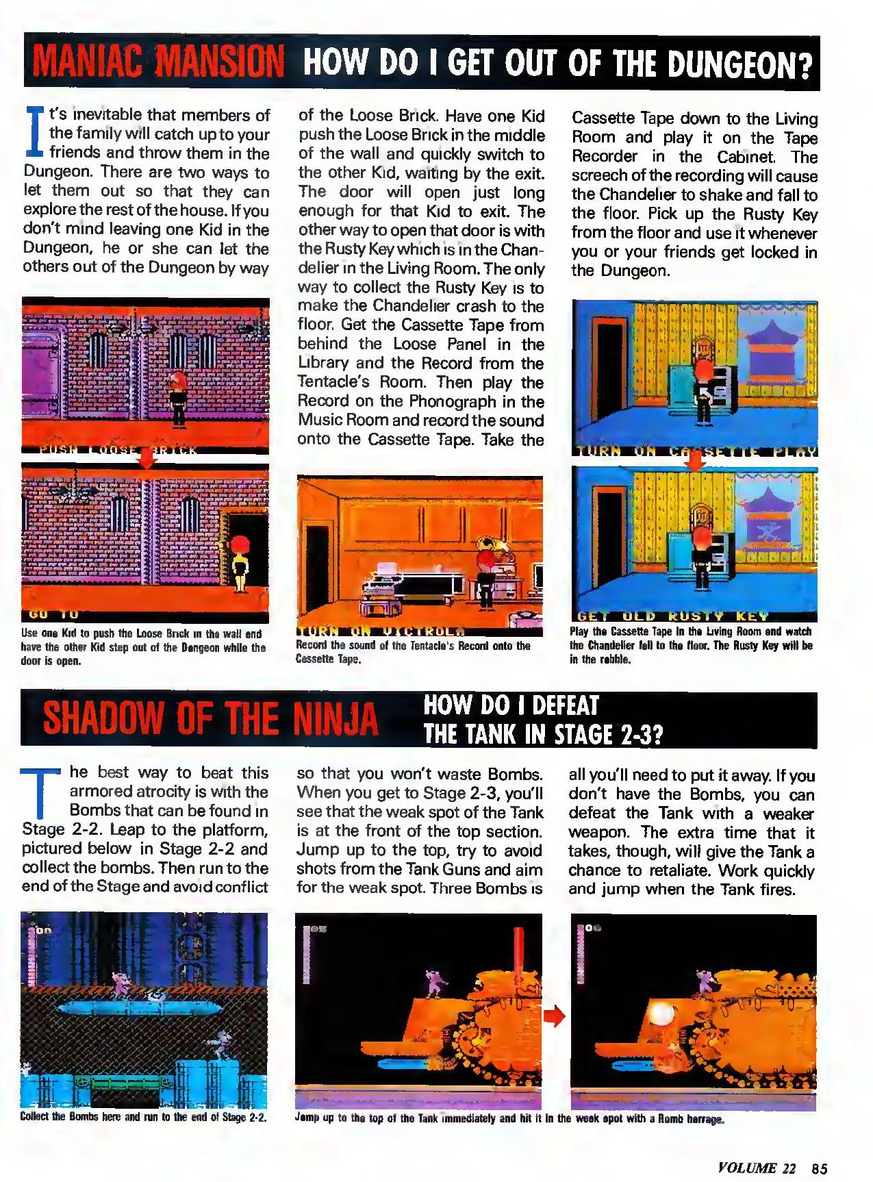 Counselor's Corner from Nintendo Power issue 22, page 85
