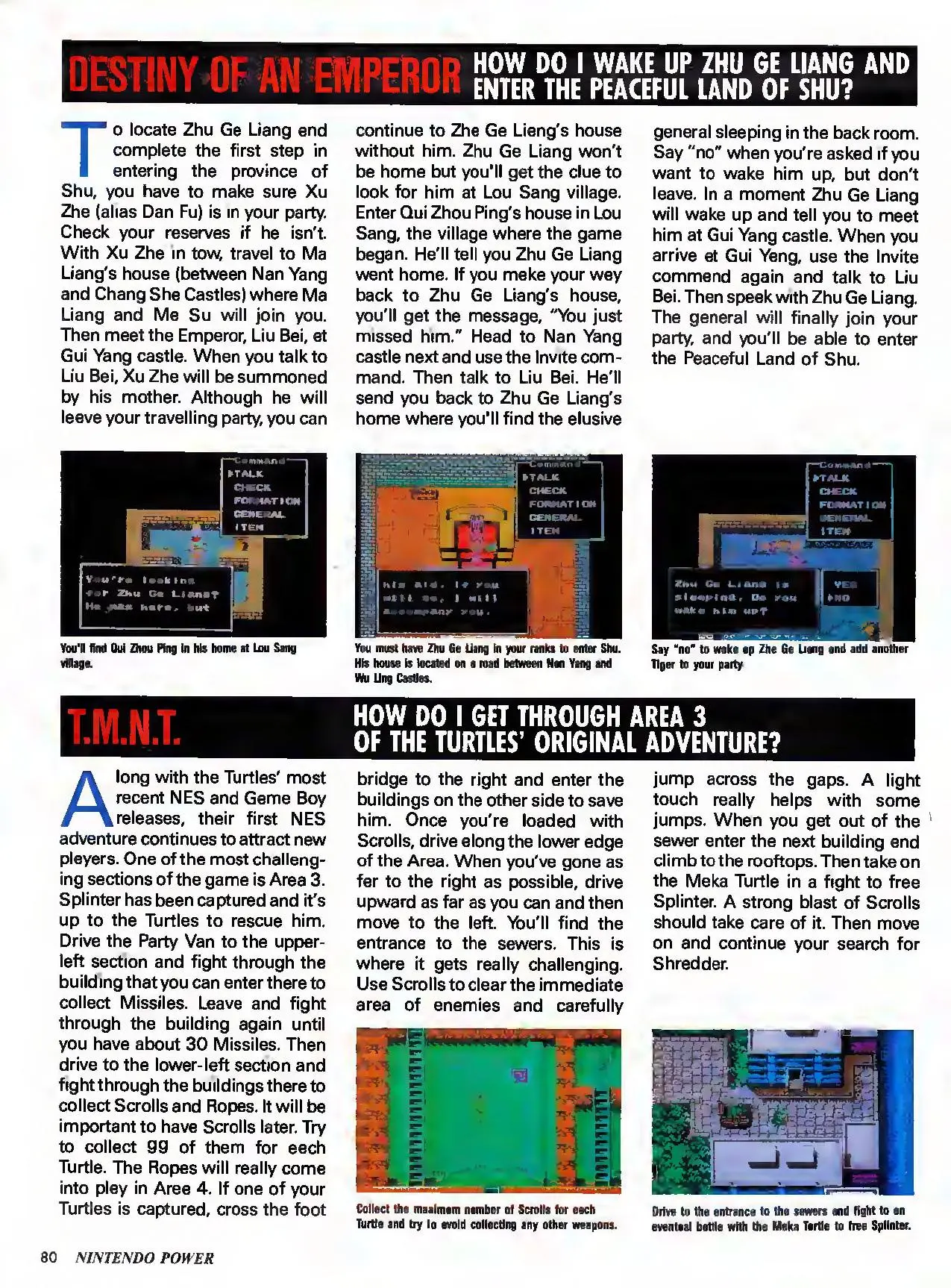 Counselor's Corner from Nintendo Power issue 23, page 80