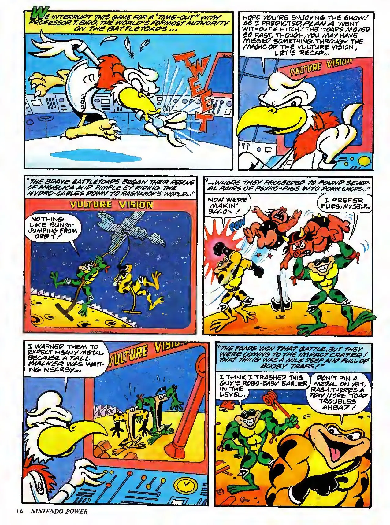 Battletoads from Nintendo Power issue 25, first page