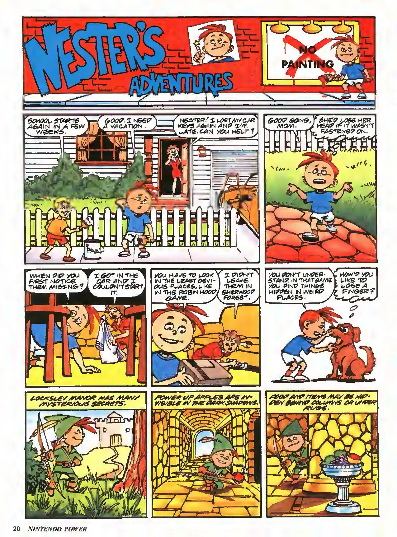 Nester's Adventures from Nintendo Power issue 27, page 20