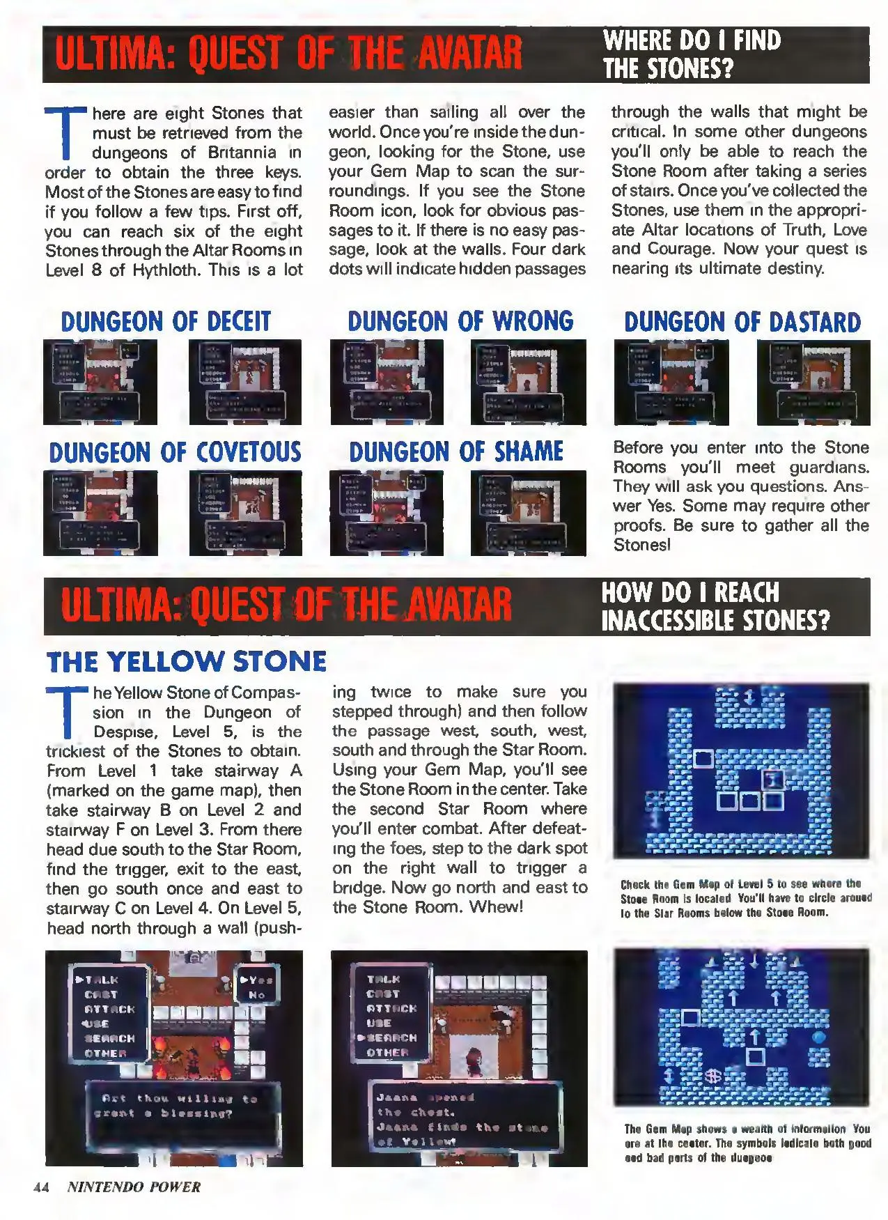 Counselor's Corner from Nintendo Power issue 27, page 44