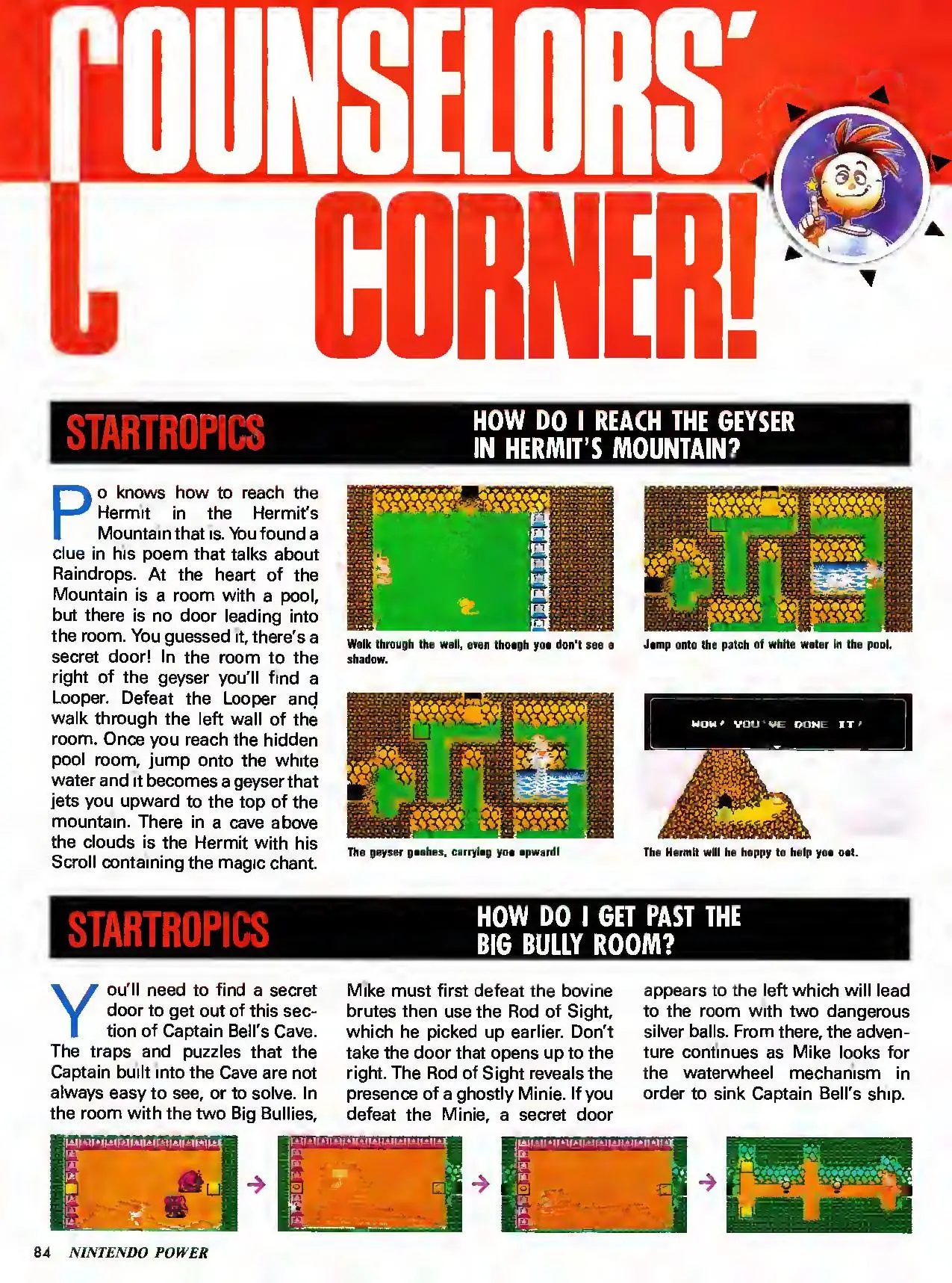 Counselor's Corner from Nintendo Power issue 28, page 84