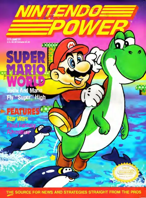 Nintendo Power issue 28 cover — Super Mario World