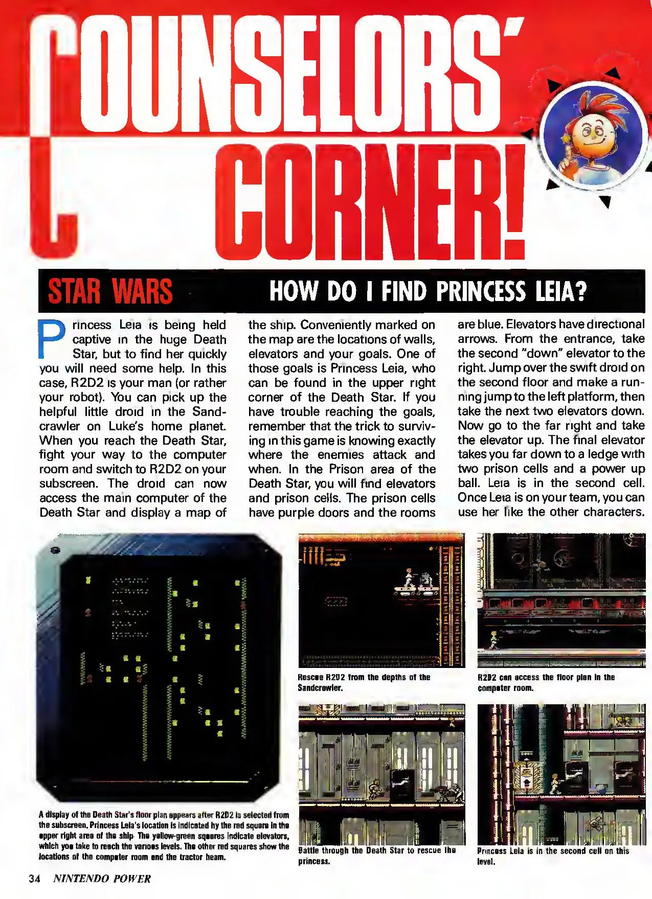 Counselor's Corner from Nintendo Power issue 29, page 34