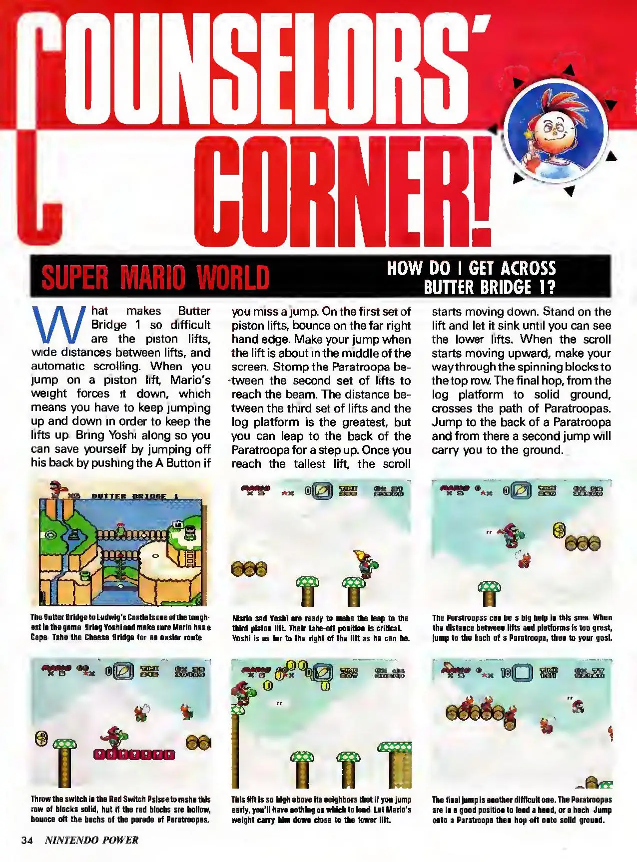 Counselor's Corner from Nintendo Power issue 30, page 34