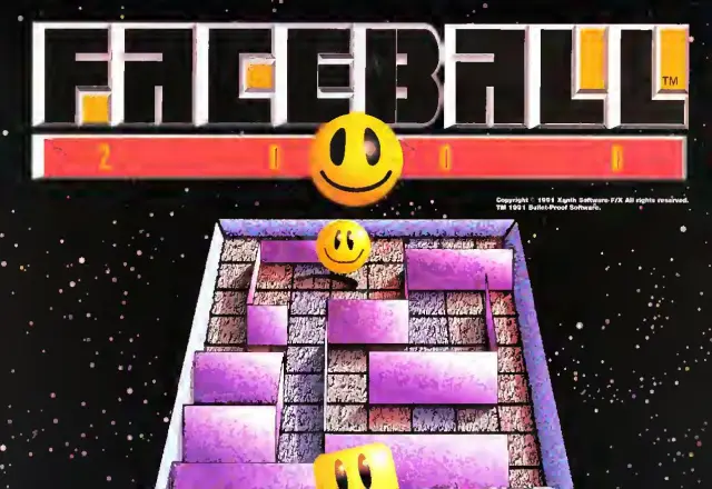 Pull-out poster from Nintendo Power issue 30 — Faceball 2000