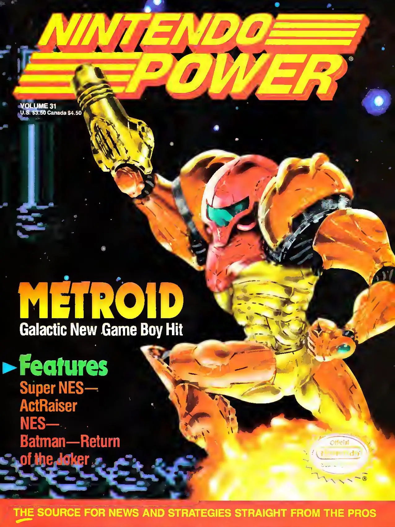 Nintendo Power issue 31 cover — Metroid