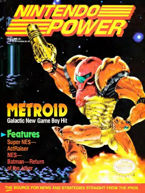 Nintendo Power issue 31 cover — Metroid