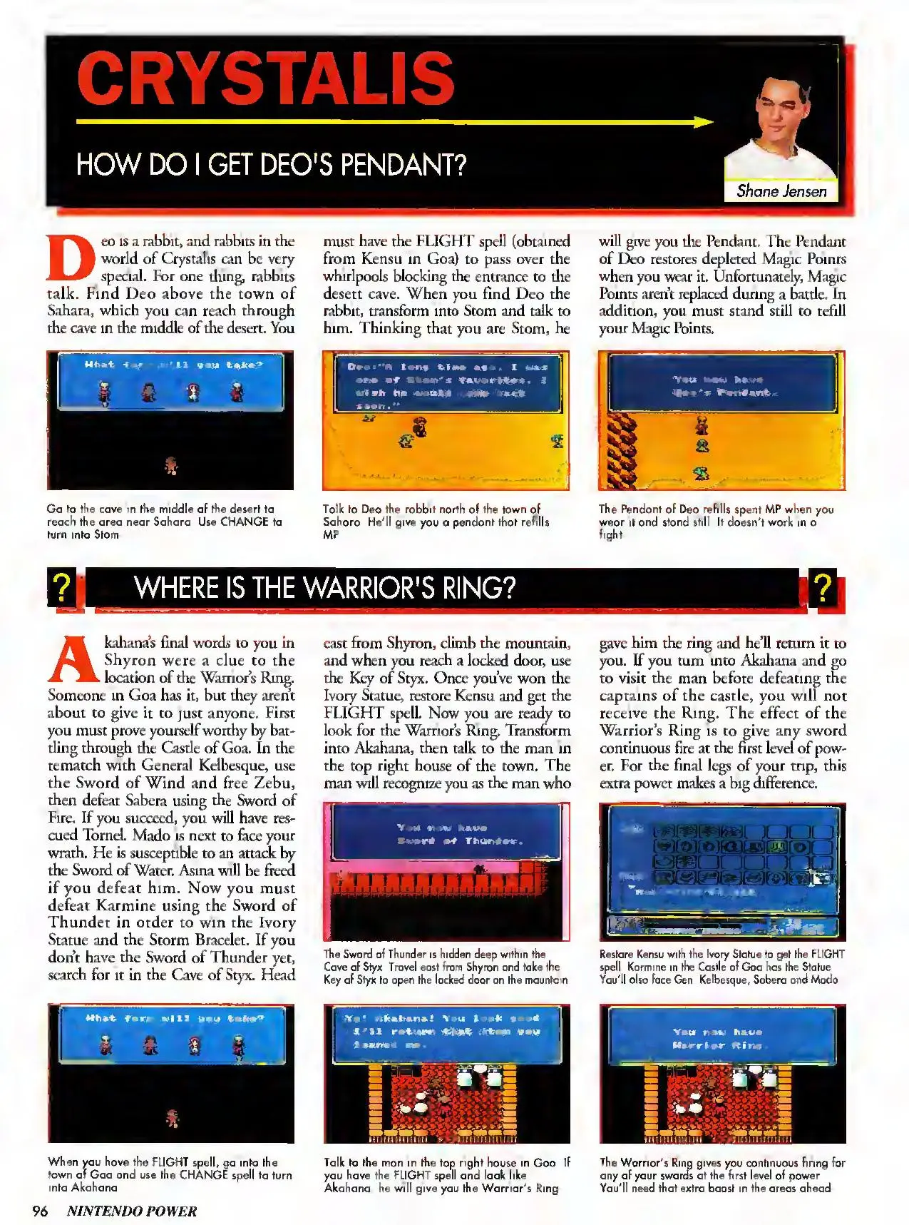 Counselor's Corner from Nintendo Power issue 33, page 96