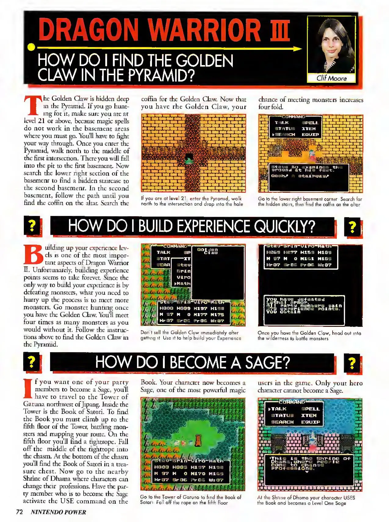 Counselor's Corner from Nintendo Power issue 34, page 72