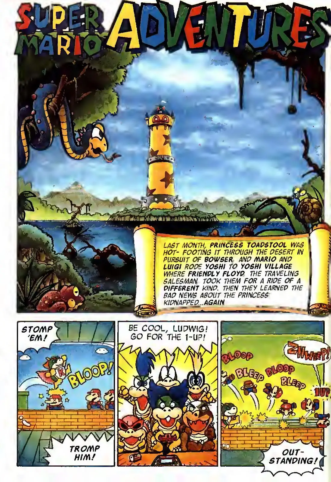 Super Mario Adventures from Nintendo Power issue 35, first page