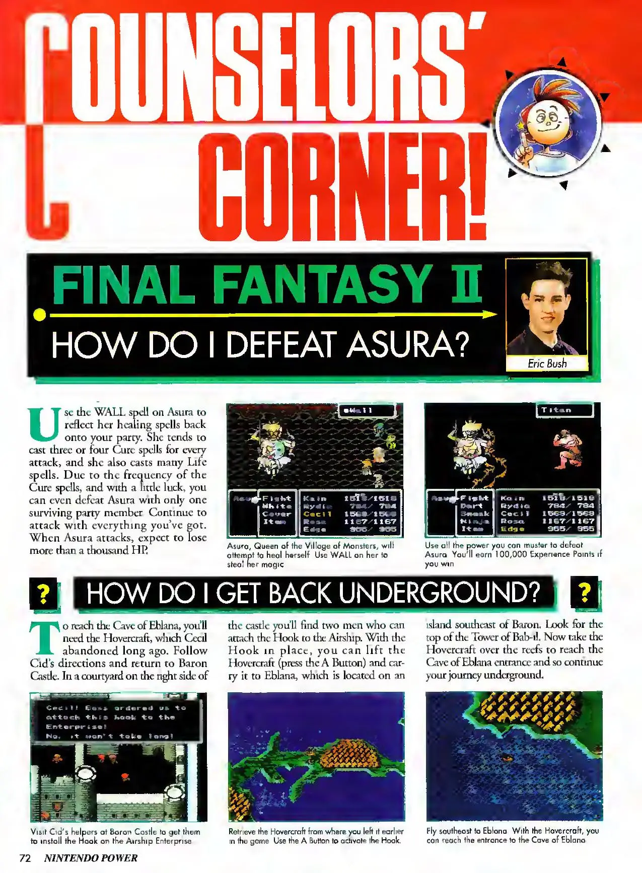 Counselor's Corner from Nintendo Power issue 35, page 72