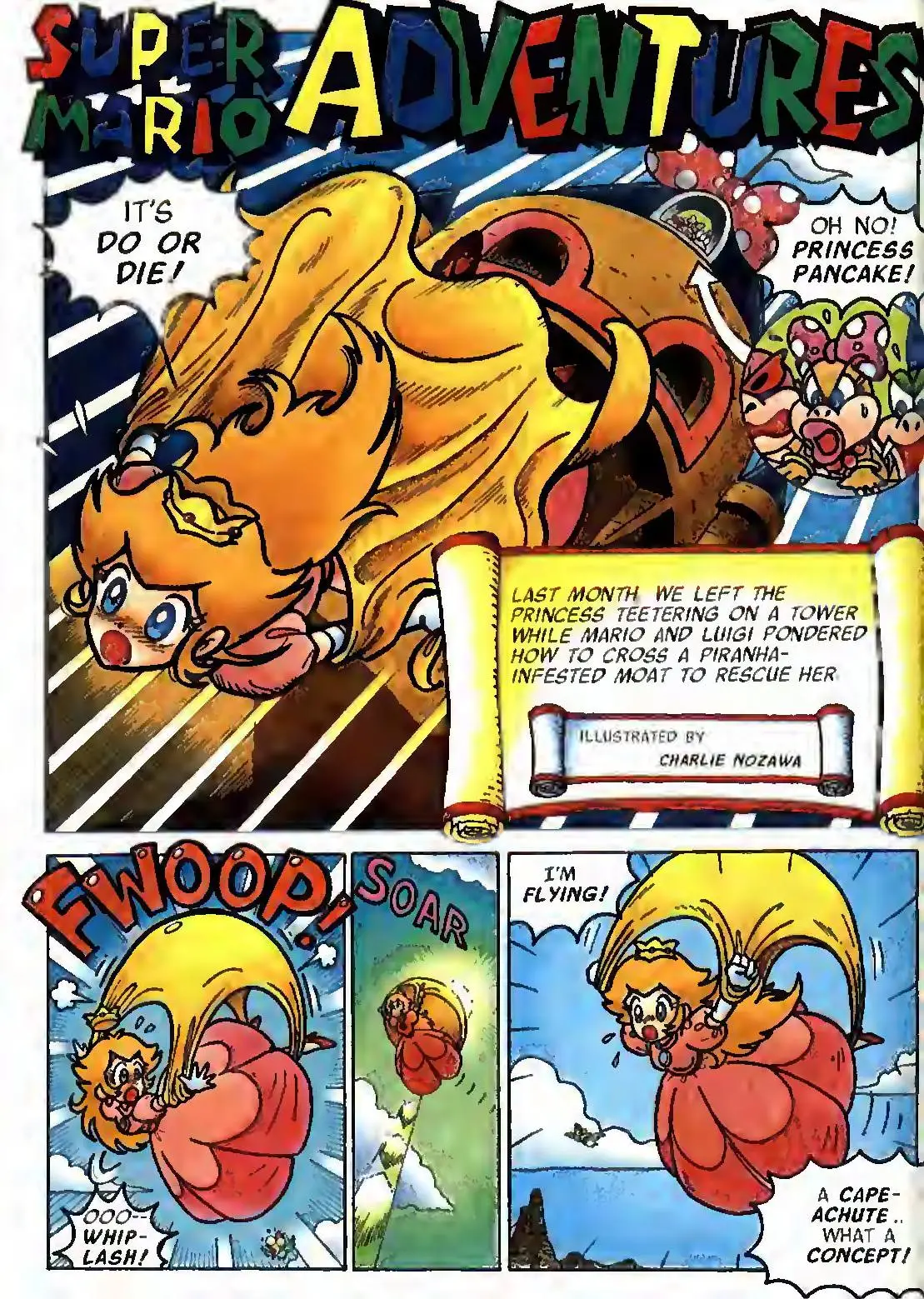 Super Mario Adventures from Nintendo Power issue 36, first page