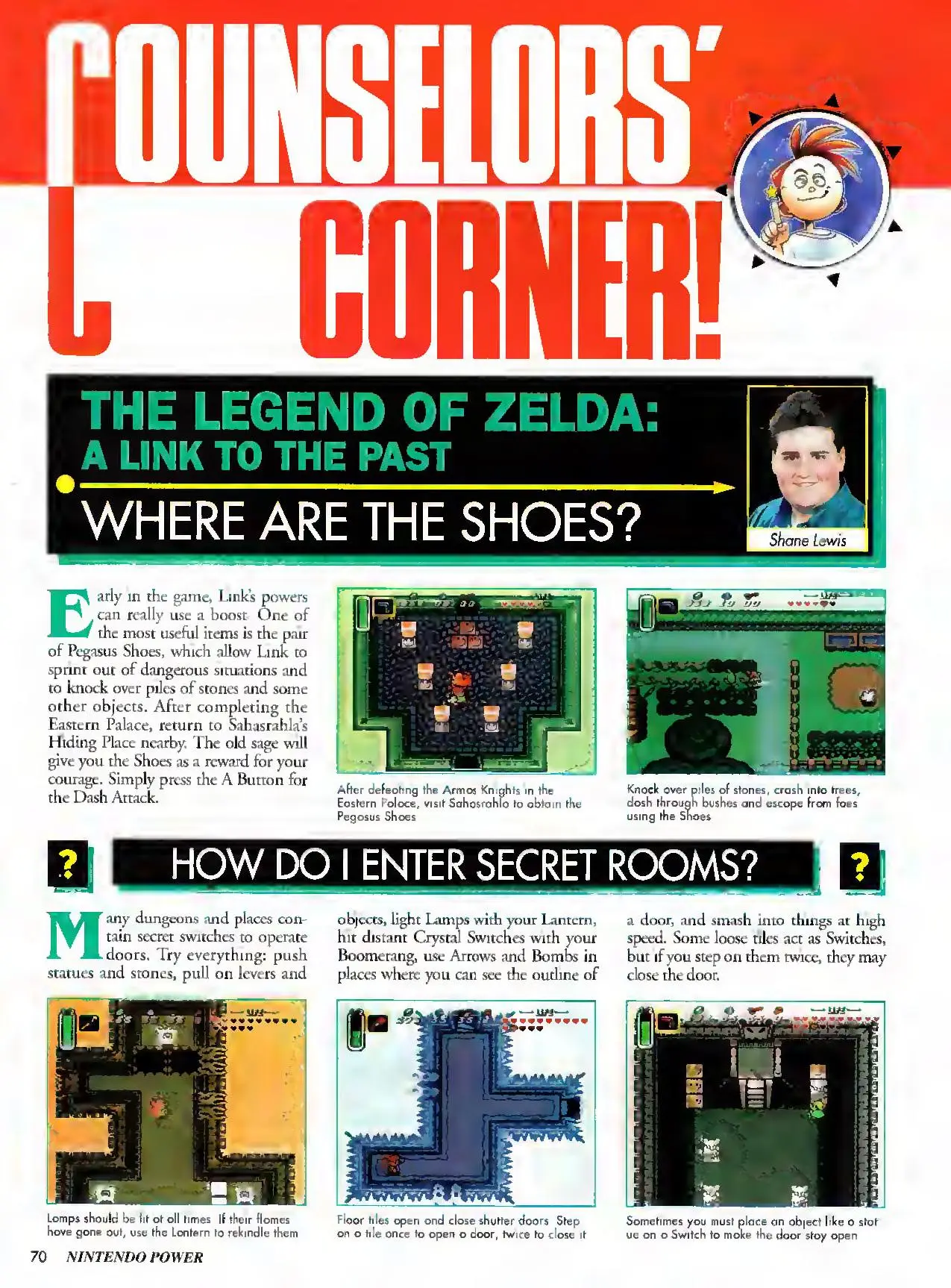 Counselor's Corner from Nintendo Power issue 36, page 70