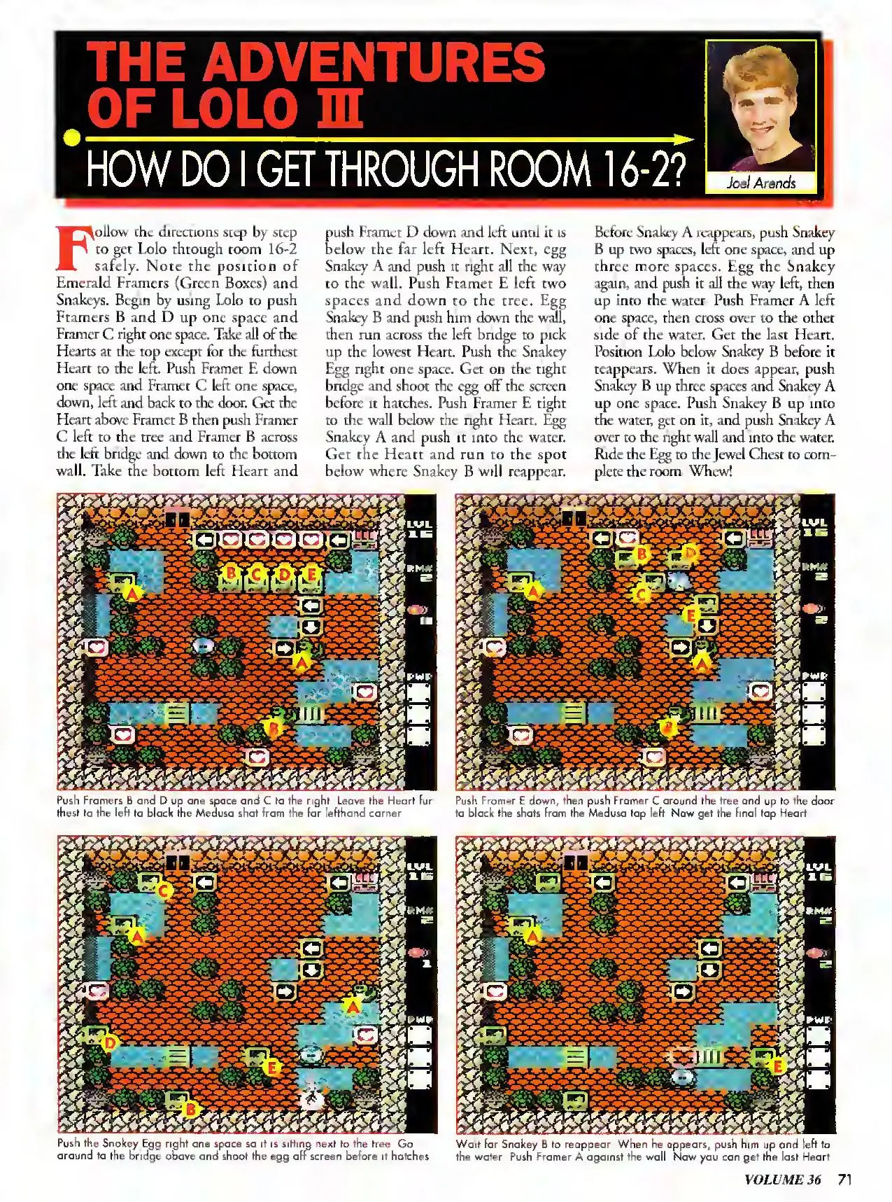 Counselor's Corner from Nintendo Power issue 36, page 71