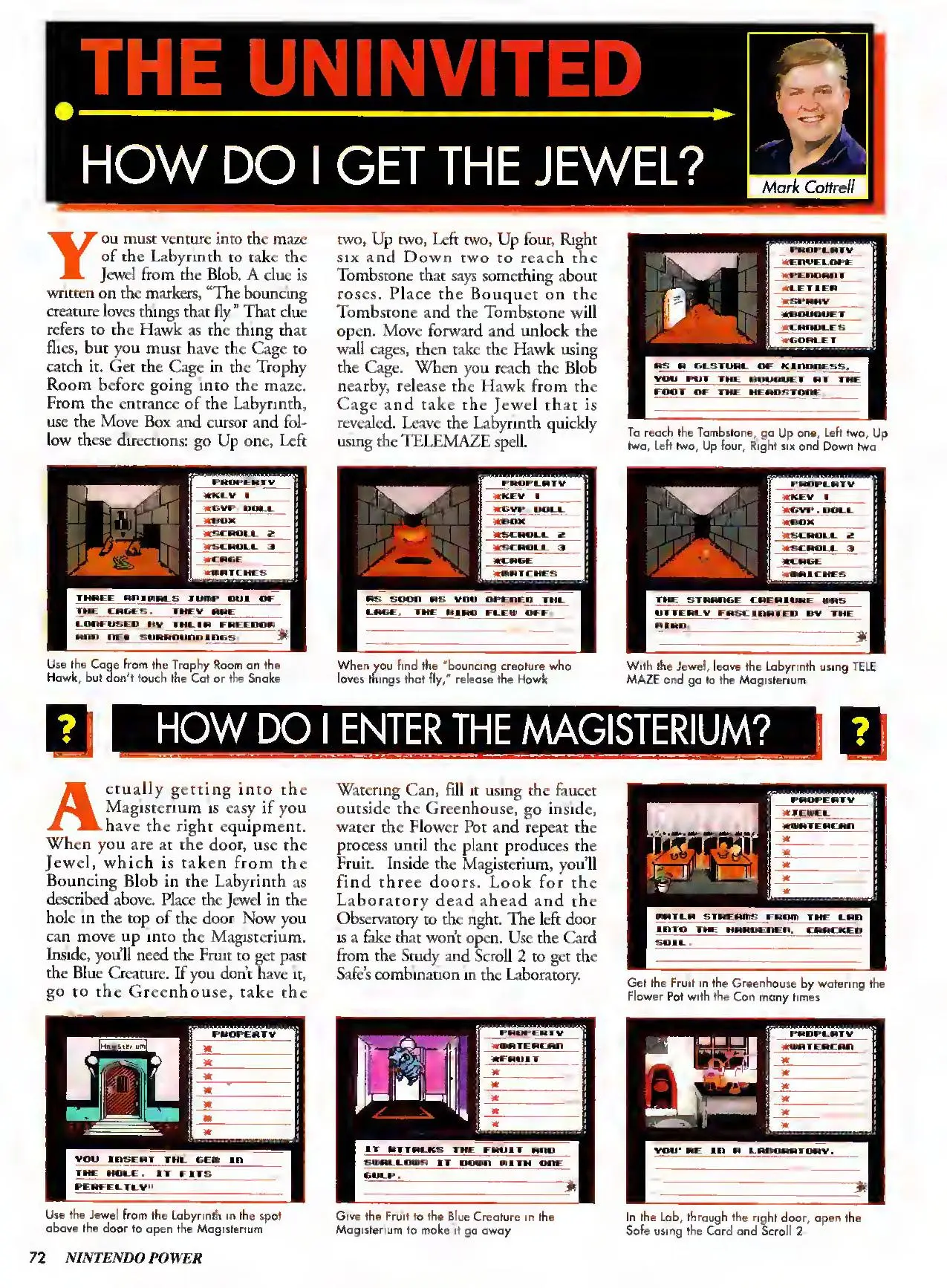 Counselor's Corner from Nintendo Power issue 36, page 72