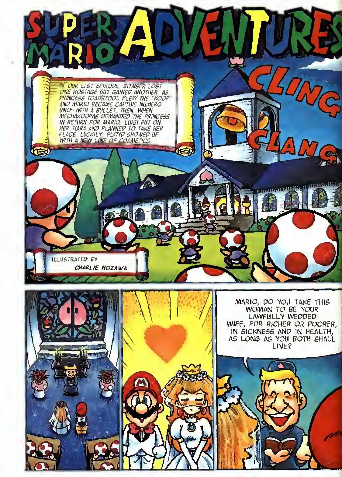 Super Mario Adventures from Nintendo Power issue 37, first page