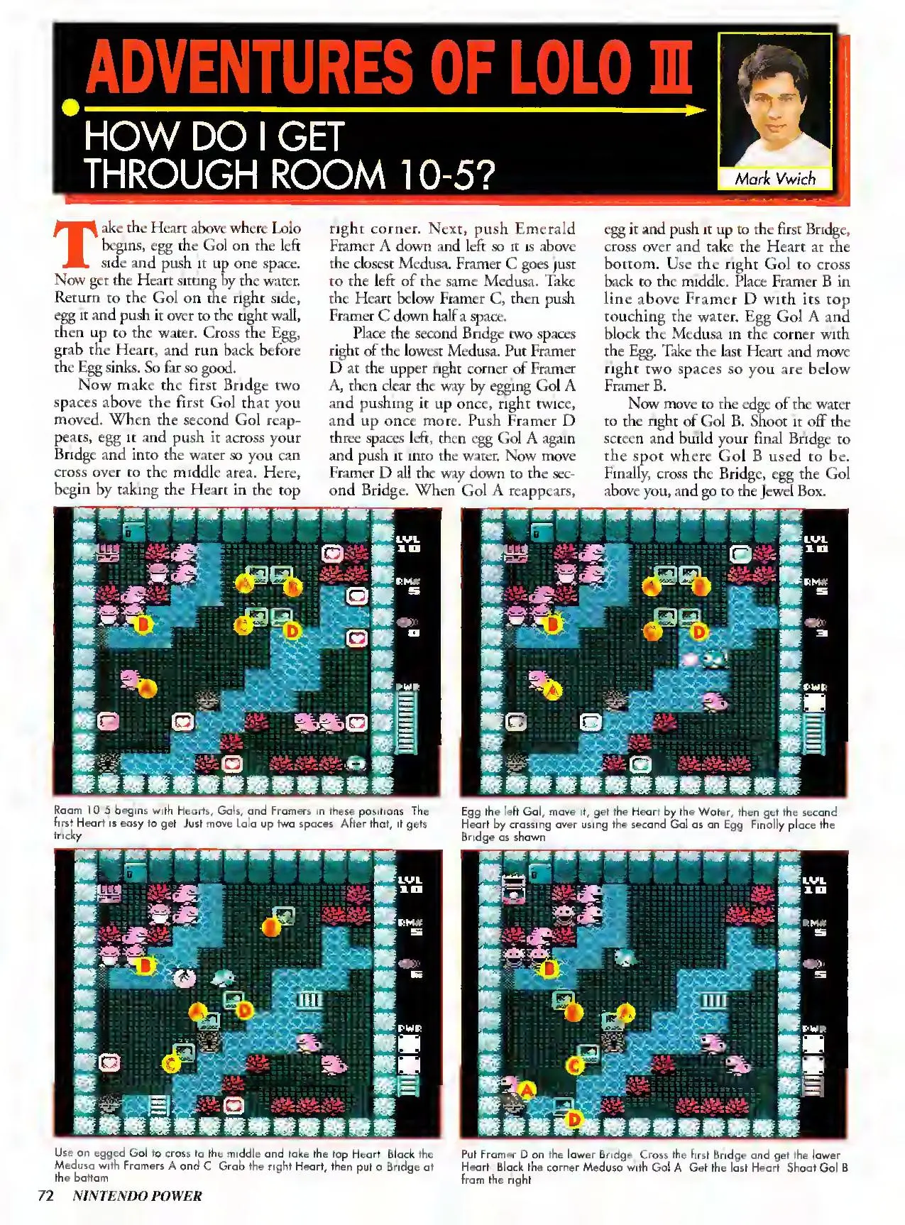 Counselor's Corner from Nintendo Power issue 37, page 72