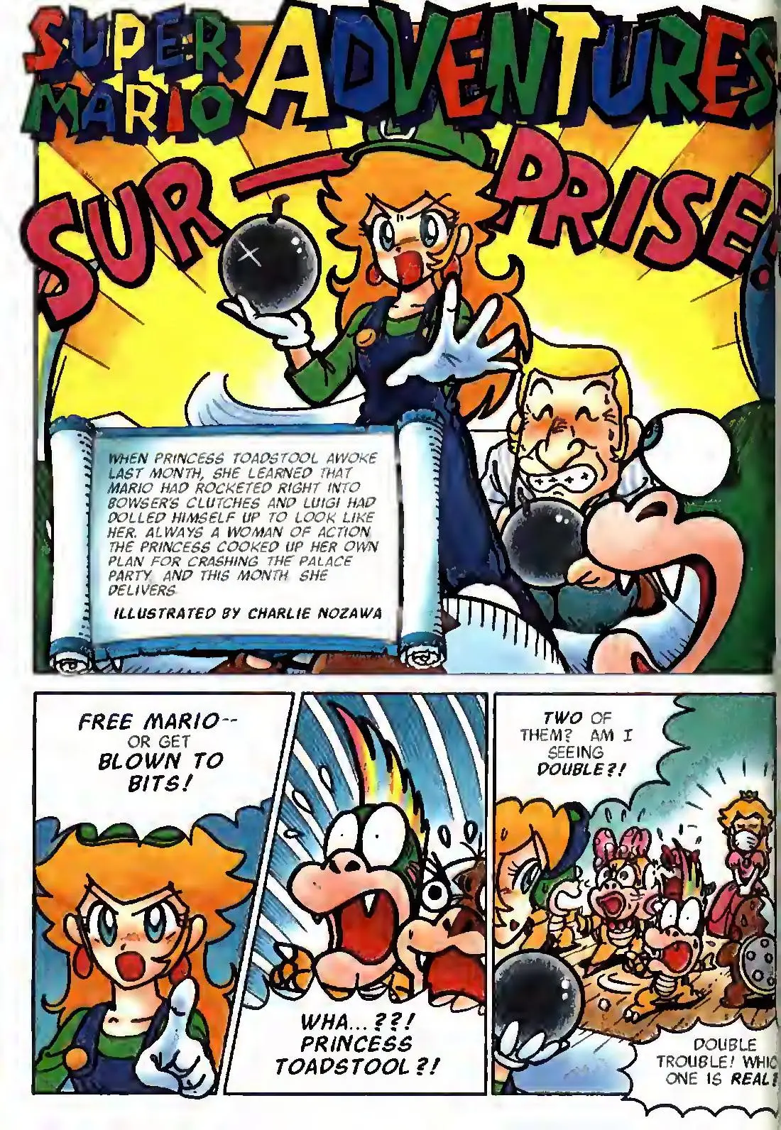 Super Mario Adventures from Nintendo Power issue 38, first page