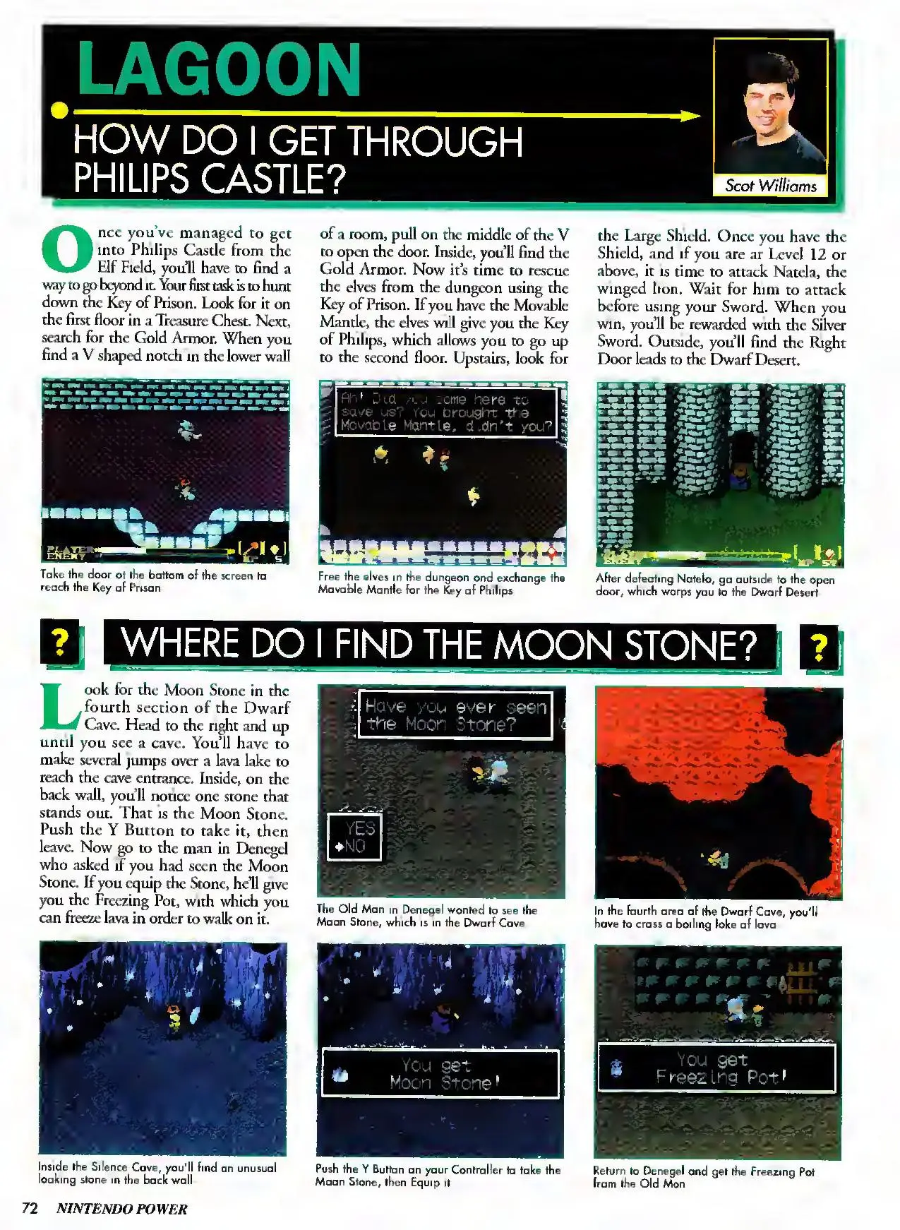 Counselor's Corner from Nintendo Power issue 38, page 72