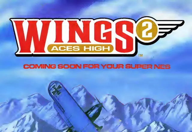 Pull-out poster from Nintendo Power issue 38 — Wings 2: Aces High
