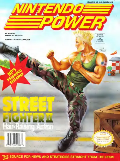 Nintendo Power issue 38 cover — Street Fighter II