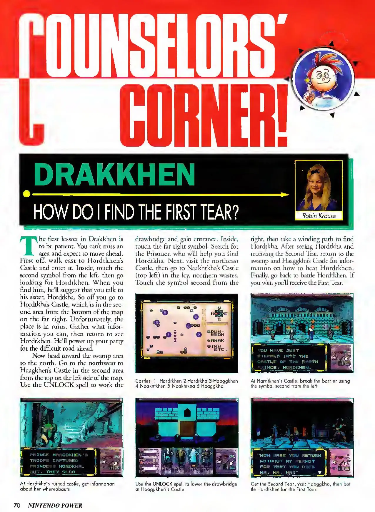 Counselor's Corner from Nintendo Power issue 39, page 70