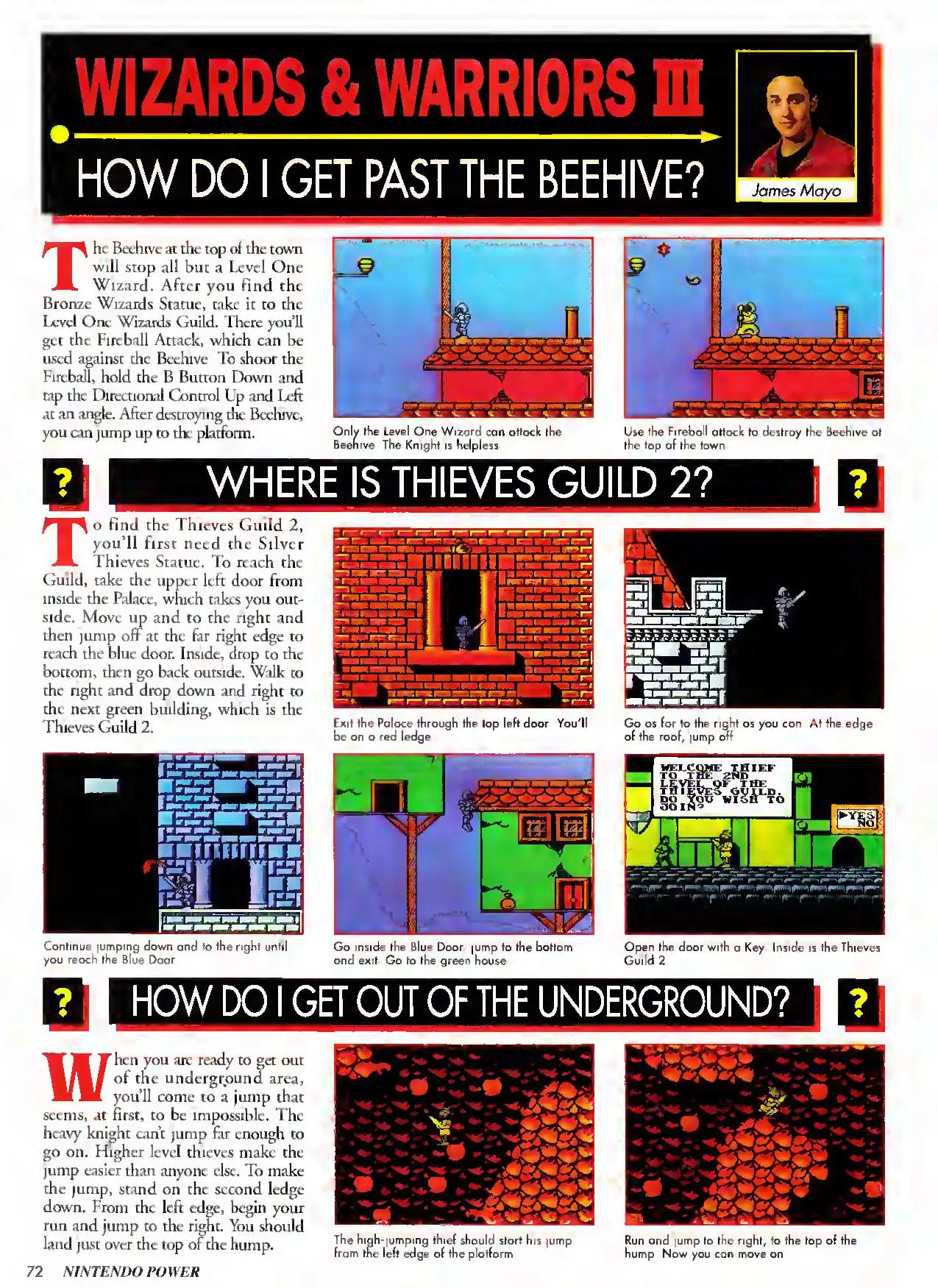 Counselor's Corner from Nintendo Power issue 39, page 72