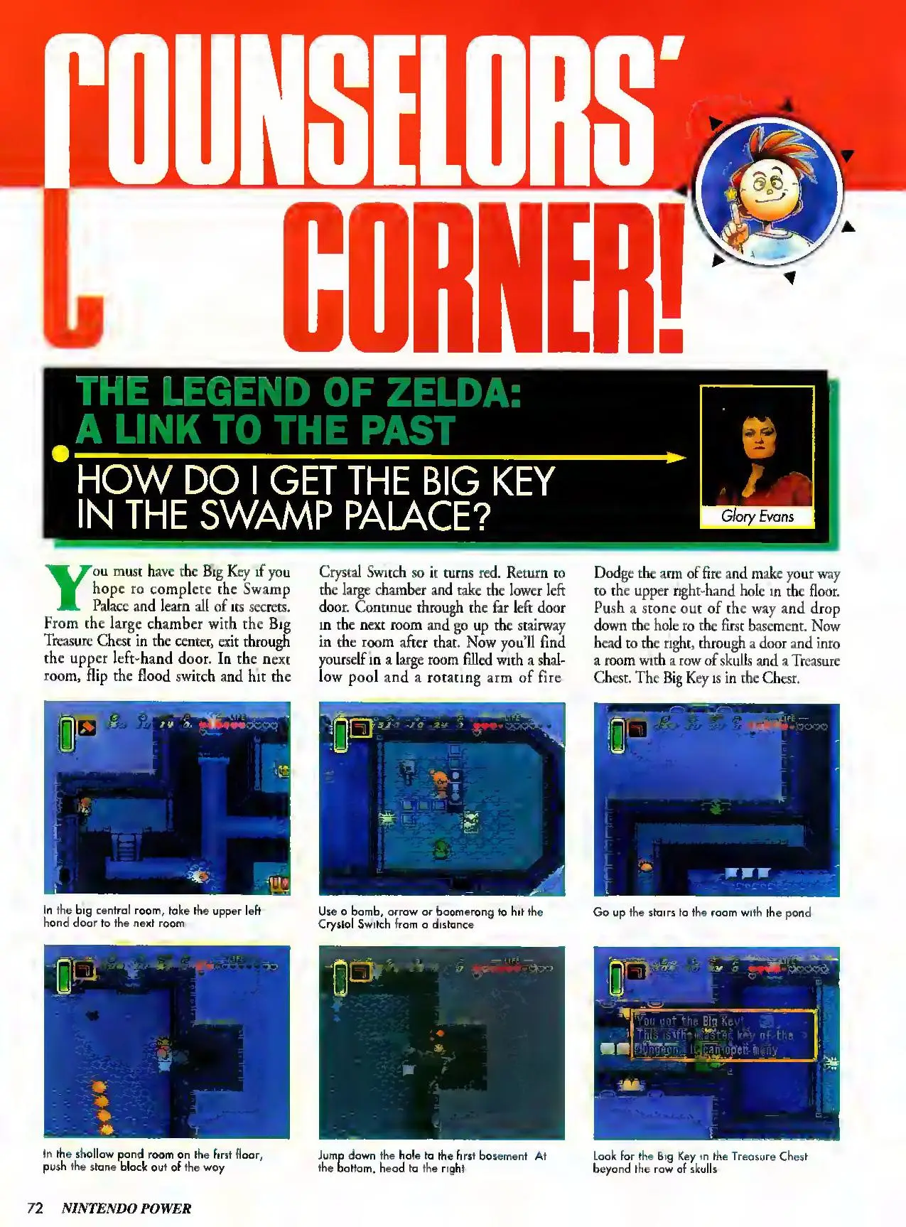 Counselor's Corner from Nintendo Power issue 40, page 72