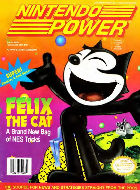 Nintendo Power issue 40 cover — Felix the Cat