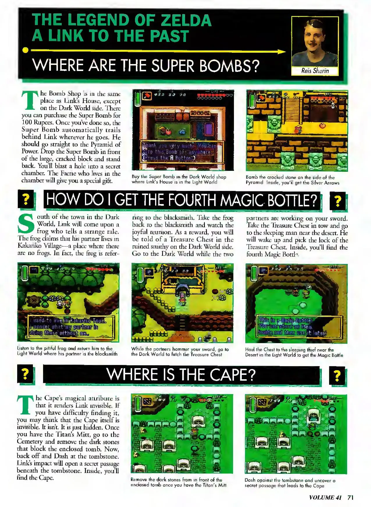 Counselor's Corner from Nintendo Power issue 41, page 71