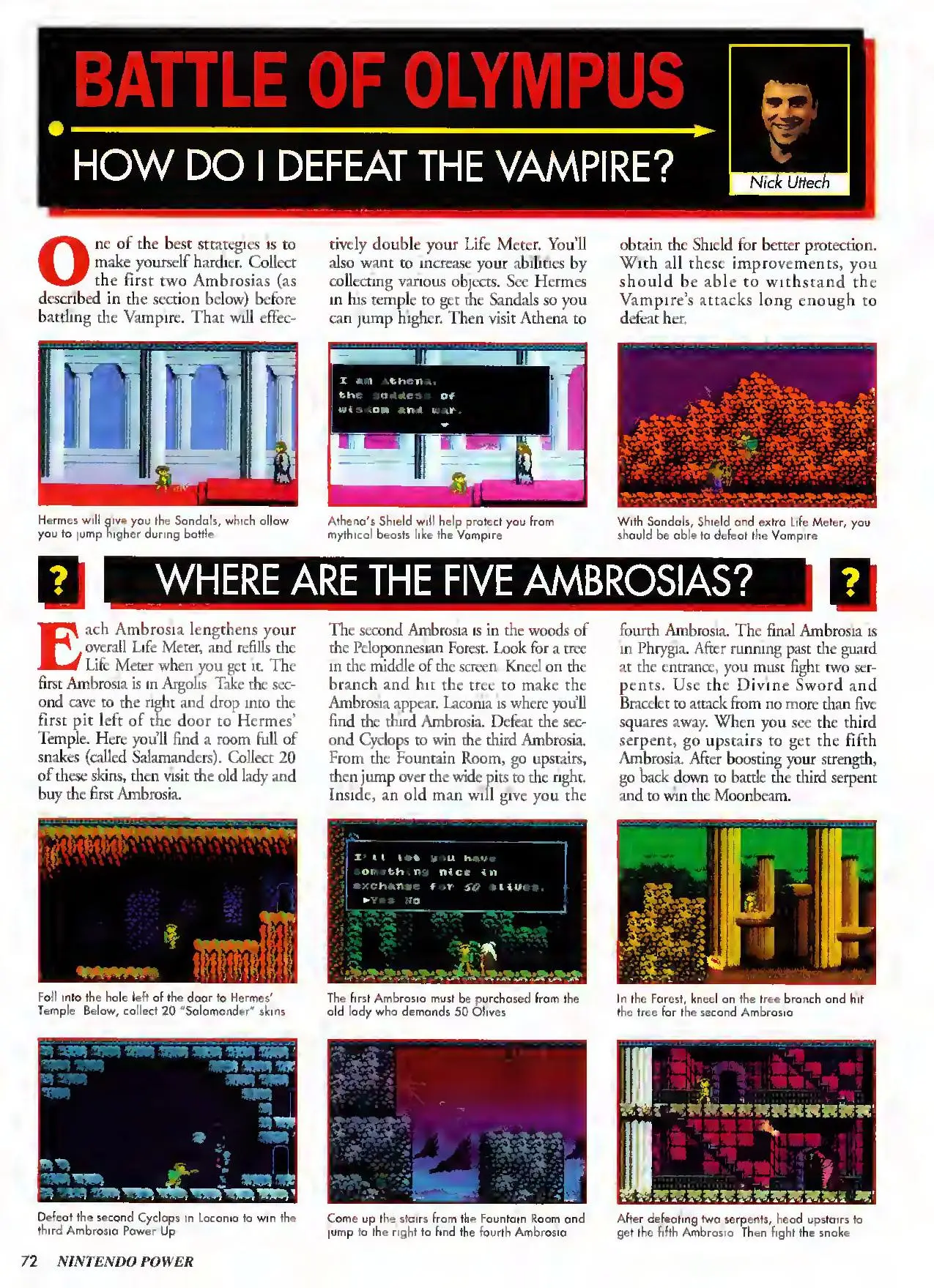 Counselor's Corner from Nintendo Power issue 41, page 72