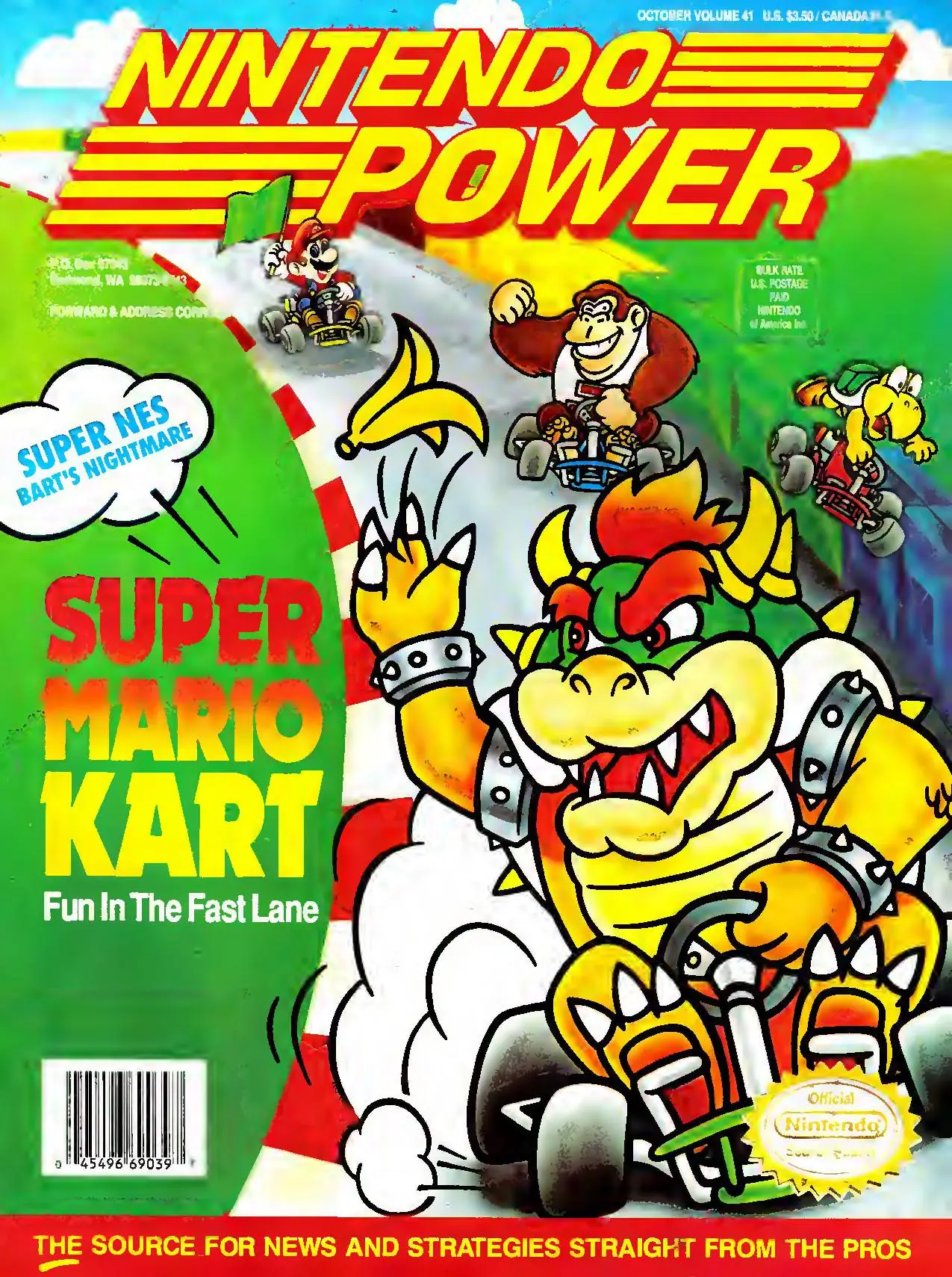 Nintendo Power issue 41 cover — Super Mario Kart